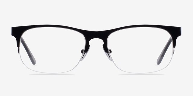 Farley Black MetalEyeglass Frames from EyeBuyDirect, Front View