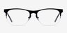 Farley Black MetalEyeglass Frames from EyeBuyDirect, Front View