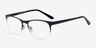 Farley Black MetalEyeglass Frames from EyeBuyDirect, Angle View