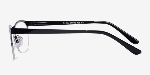 Farley Black MetalEyeglass Frames from EyeBuyDirect, Side View