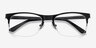 Farley Black MetalEyeglass Frames from EyeBuyDirect, Closed View