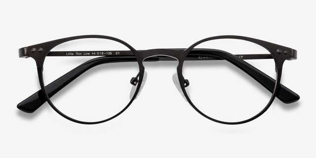Little Thin Line Café MétalMontures de lunettes de vue d'EyeBuyDirect, Vue Rapprochée