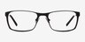 Dublin Matte Black MétalMontures de lunettes de vue d'EyeBuyDirect, Vue de Face