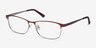 Ashlyn Red MetalEyeglass Frames from EyeBuyDirect, Angle View