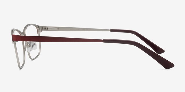 Ashlyn Red MetalEyeglass Frames from EyeBuyDirect, Side View