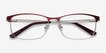 Ashlyn Red MetalEyeglass Frames from EyeBuyDirect, Closed View