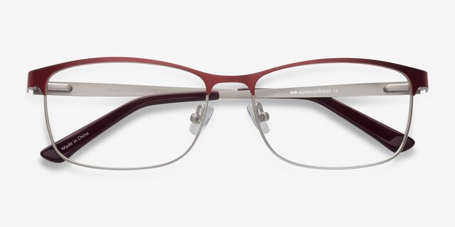 Ashlyn Red MetalEyeglass Frames from EyeBuyDirect, Closed View