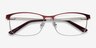 Ashlyn Red MetalEyeglass Frames from EyeBuyDirect, Closed View