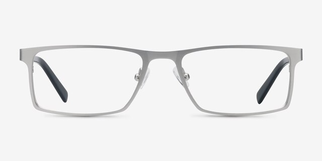 Cristian Silver MetalEyeglass Frames from EyeBuyDirect, Front View