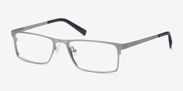 Cristian Silver MetalEyeglass Frames from EyeBuyDirect, Angle View