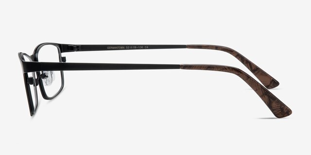 Germantown Black MetalEyeglass Frames from EyeBuyDirect, Side View