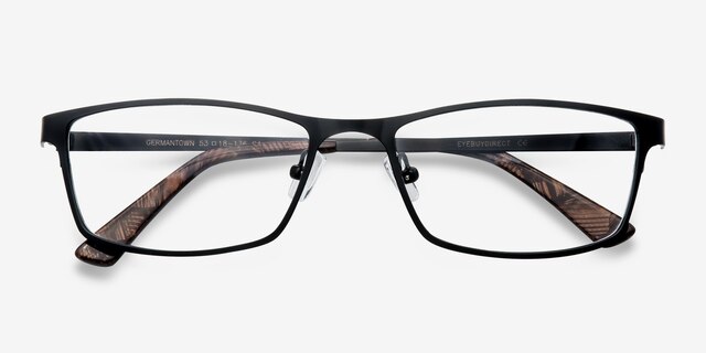 Germantown Black MetalEyeglass Frames from EyeBuyDirect, Closed View