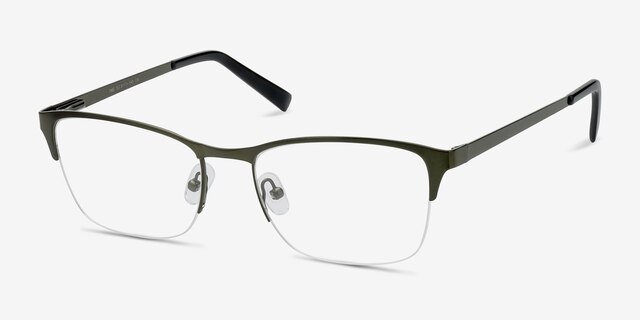 Time Green MetalEyeglass Frames from EyeBuyDirect, Angle View