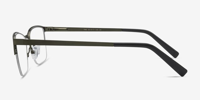 Time Green MetalEyeglass Frames from EyeBuyDirect, Side View