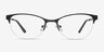 Melody Black MetalEyeglass Frames from EyeBuyDirect, Front View