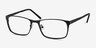 Dublin Matte Black MetalEyeglass Frames from EyeBuyDirect, Angle View