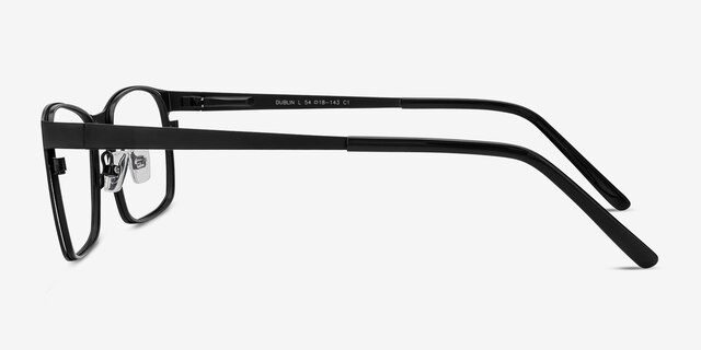 Dublin Matte Black MetalEyeglass Frames from EyeBuyDirect, Side View