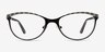 Deco Black Gray MetalEyeglass Frames from EyeBuyDirect, Front View