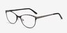 Deco Black Gray MetalEyeglass Frames from EyeBuyDirect, Angle View