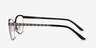 Deco Black Gray MetalEyeglass Frames from EyeBuyDirect, Side View
