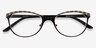 Deco Black Gray MetalEyeglass Frames from EyeBuyDirect, Closed View