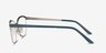 Deco Gunmetal Green MétalMontures de lunettes de vue d'EyeBuyDirect, Vue de Côté