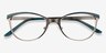Deco Gunmetal Green MétalMontures de lunettes de vue d'EyeBuyDirect, Vue Rapprochée
