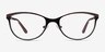 Deco Black Red MetalEyeglass Frames from EyeBuyDirect, Front View