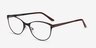 Deco Black Red MetalEyeglass Frames from EyeBuyDirect, Angle View