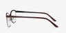 Deco Black Red MetalEyeglass Frames from EyeBuyDirect, Side View