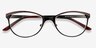 Deco Black Red MetalEyeglass Frames from EyeBuyDirect, Closed View