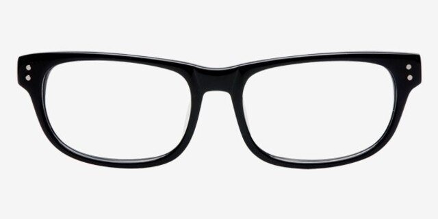 ROCK! Ronnie Noir AcétateMontures de lunettes de vue d'EyeBuyDirect, Vue de Face