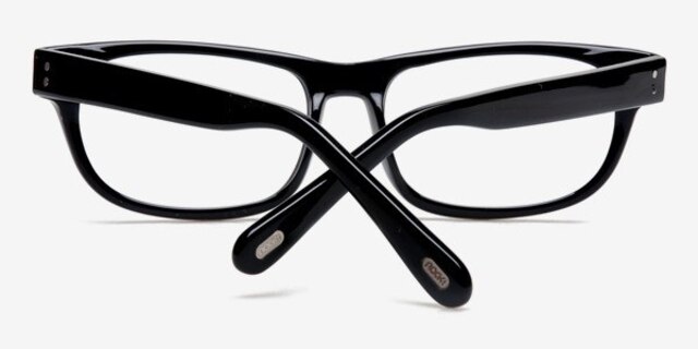 ROCK! Ronnie Noir AcétateMontures de lunettes de vue d'EyeBuyDirect, Vue Rapprochée