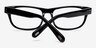 ROCK! Ronnie Noir AcétateMontures de lunettes de vue d'EyeBuyDirect, Vue Rapprochée