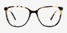 Aroma Tortoise Green AcétateMontures de lunettes de vue d'EyeBuyDirect, Vue de Face