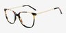 Aroma Tortoise Green AcétateMontures de lunettes de vue d'EyeBuyDirect, Vue d'Angle