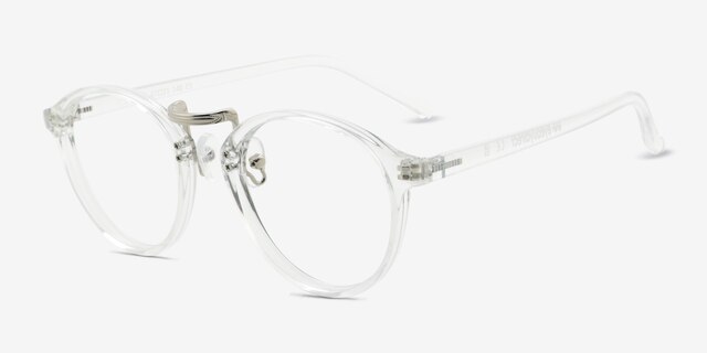 Chillax Clear MetalEyeglass Frames from EyeBuyDirect, Angle View