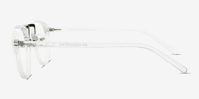 Chillax Clear MetalEyeglass Frames from EyeBuyDirect, Side View