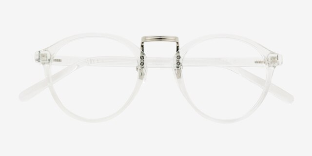 Chillax Clear MetalEyeglass Frames from EyeBuyDirect, Closed View