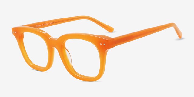 Romy Orange AcetateEyeglass Frames from EyeBuyDirect, Angle View