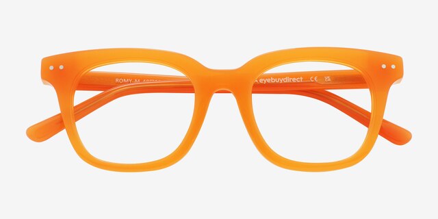 Romy Orange AcetateEyeglass Frames from EyeBuyDirect, Closed View