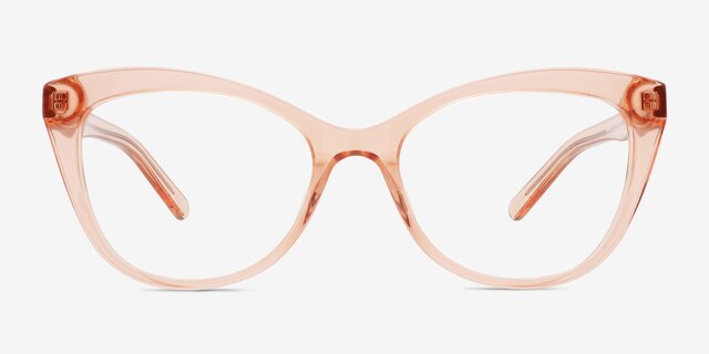 Lydia Coral AcétateMontures de lunettes de vue d'EyeBuyDirect, Vue de Face