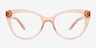 Lydia Coral AcétateMontures de lunettes de vue d'EyeBuyDirect, Vue de Face