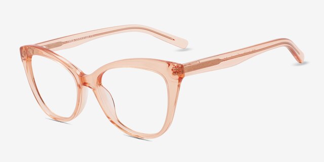Lydia Coral AcétateMontures de lunettes de vue d'EyeBuyDirect, Vue d'Angle
