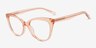 Lydia Coral AcétateMontures de lunettes de vue d'EyeBuyDirect, Vue d'Angle