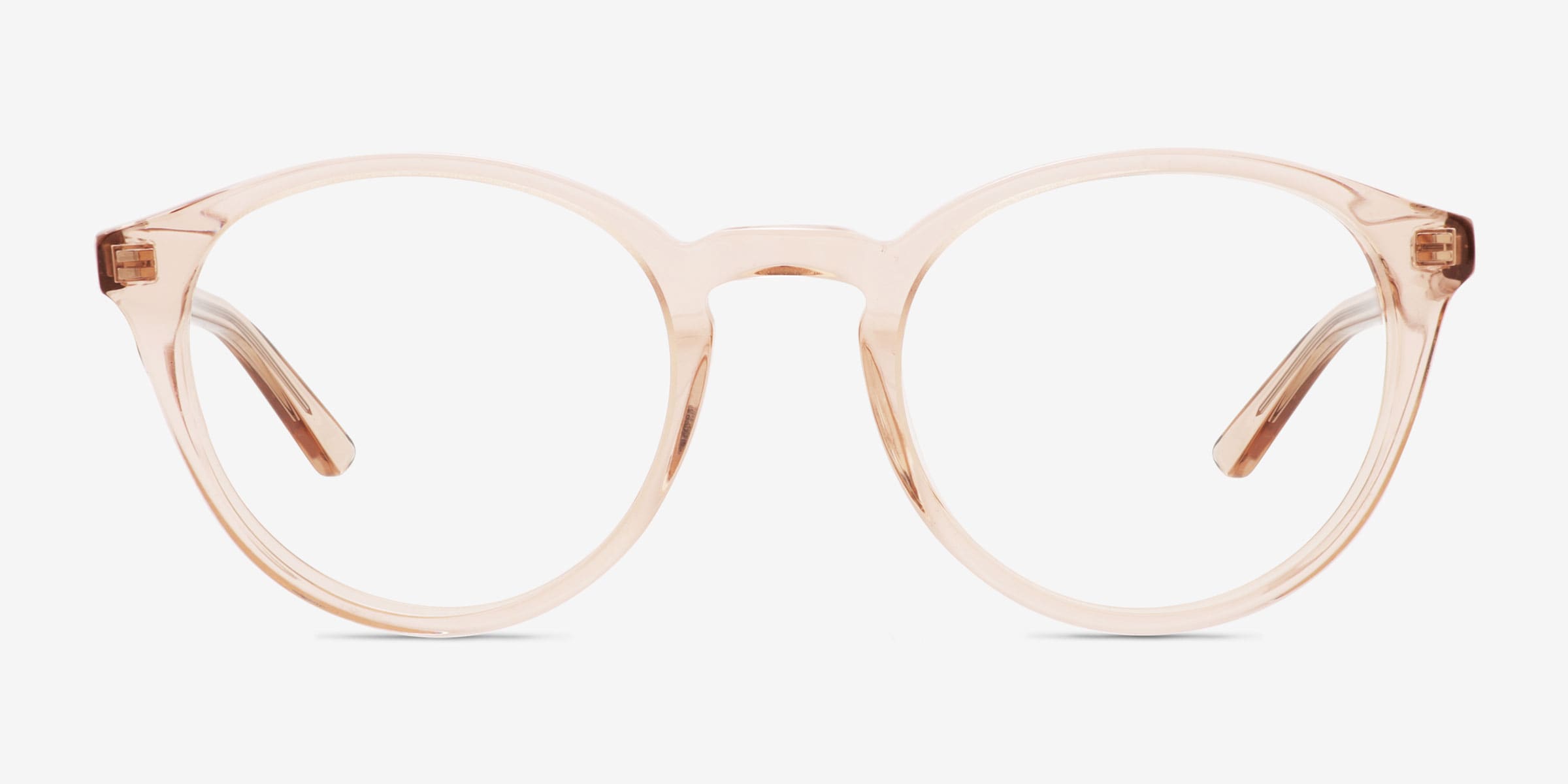 Zoff Round Clear Orange Full Rim Eyeglasses | Eyebuydirect