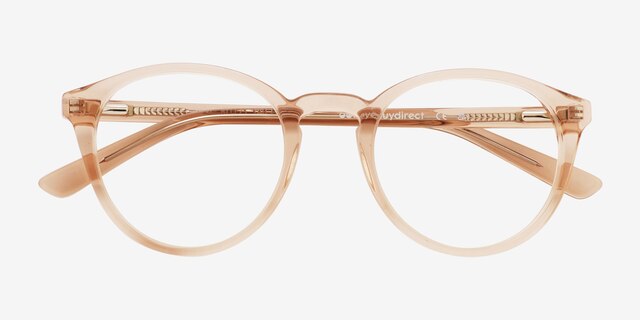 Zoff Clear Orange AcetateEyeglass Frames from EyeBuyDirect, Closed View