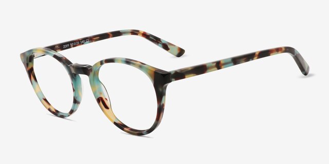 Zoff Floral Tortoise AcétateMontures de lunettes de vue d'EyeBuyDirect, Vue d'Angle