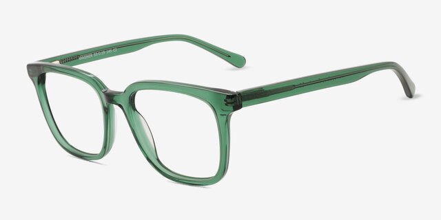 Wagner Green AcetateEyeglass Frames from EyeBuyDirect, Angle View