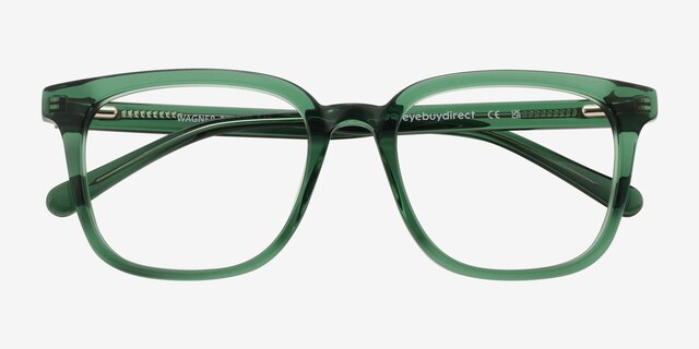 Wagner Green AcetateEyeglass Frames from EyeBuyDirect, Closed View